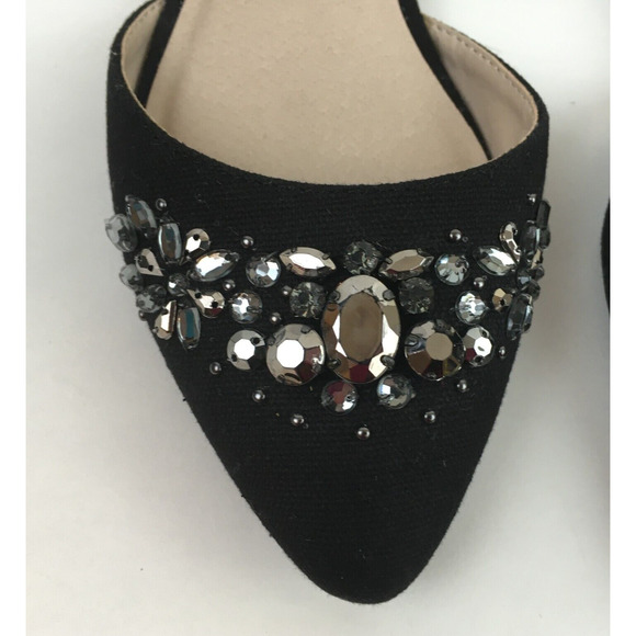 Simply Vera shoes  womens flats black Bejeweled size 6M slippers Vera Wang - Picture 5 of 15